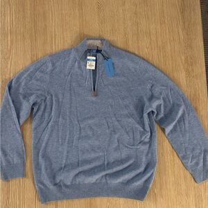 J.McLaughlin Cashmere Henry 1/4 Zip Sweater XL